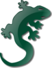 Green Lizard Silhouette Clip Art